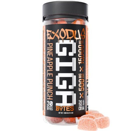 Exodus Gigabyte Pineapple Punch THC-A Gummies - 15,000mg