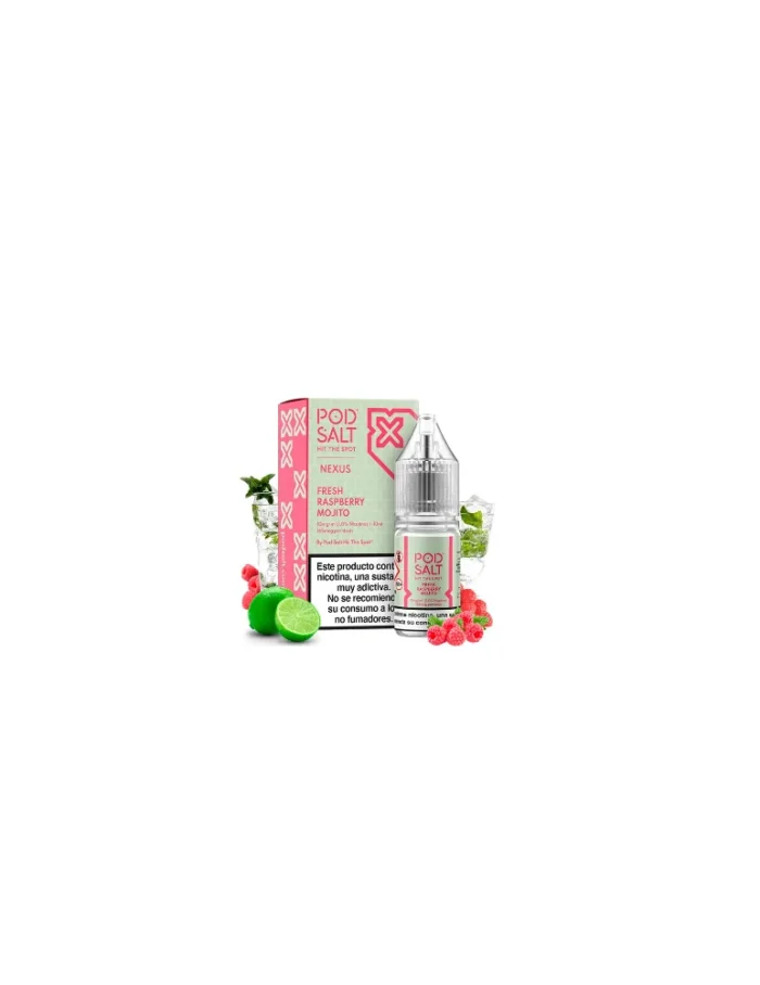 Pod Salt Nexus Fresh Raspberry Mojito 10ml 10mg E liquid